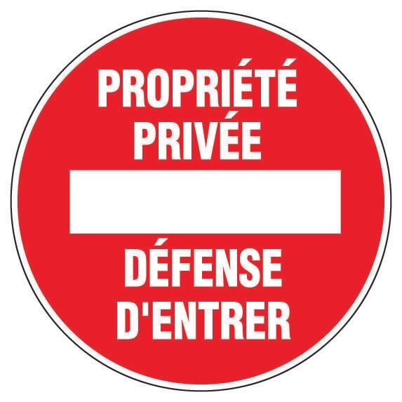 Outifrance - OUTIFRANCE - Panneau signalisation ""Proprieté privée"" - Extincteur & signalétique