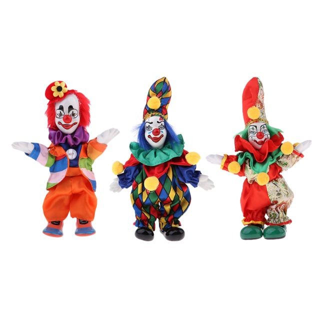 marque generique - Poupées de porcelaine de clown marque generique  - Cadeau drole