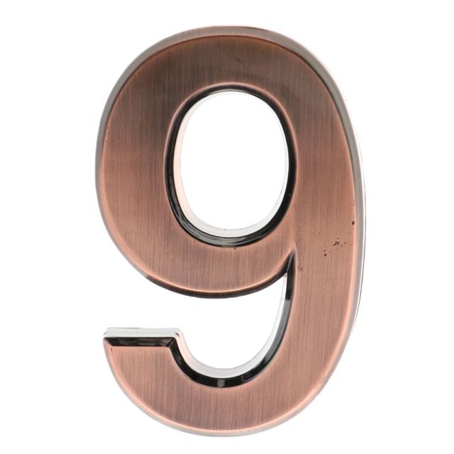 marque generique - Nombre de porte autocollant en plastique de cuivre, numéro de chiffre collant 9 marque generique  - Objets déco