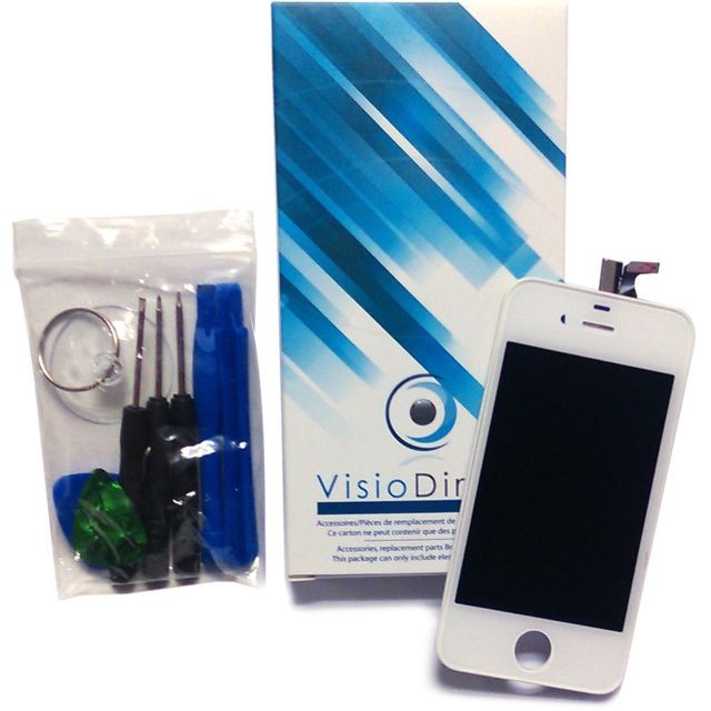 Visiodirect - Ecran complet pour iPod touch 4 blanc vitre tactile +ecran LCD sur chassis+outil Visiodirect  - Accessoire Tablette