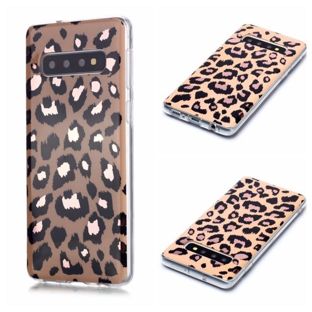 Generic - Coque en TPU motif marbre or rose imd léopard pour votre Samsung Galaxy S10 Generic  - Coque, étui smartphone