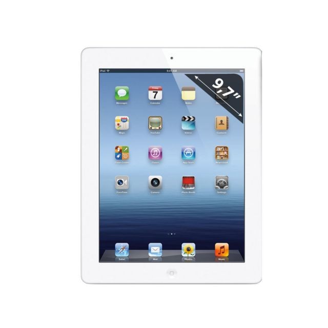 Apple - iPad retina - Tablette Tactile 9.7'' Capacitif - Wifi - 4G - 16 Go - iOS - Blanc - Reconditionné - iPad