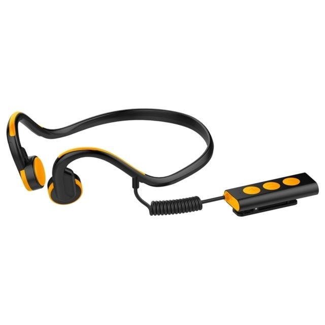 Wewoo Casque Bluetooth Sport Orange pour iPhone, Samsung, Huawei, Xiaomi, HTC et autres téléphones intelligents ou autres périphériques audio Conduction osseuse V4.1 + EDR Sports sur l'oreille avec micro,