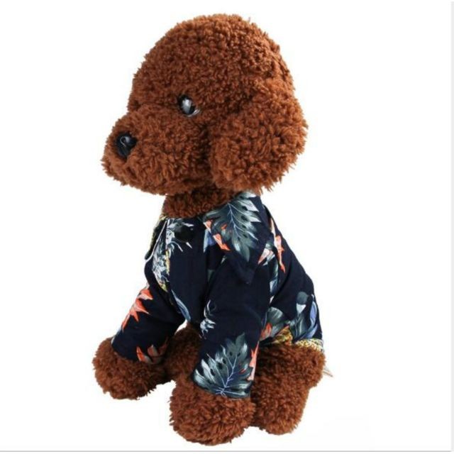 Wewoo - Chemise en coton à motif animalier pour animaux de compagnietaille S bleu marine Wewoo  - Vêtement pour chien