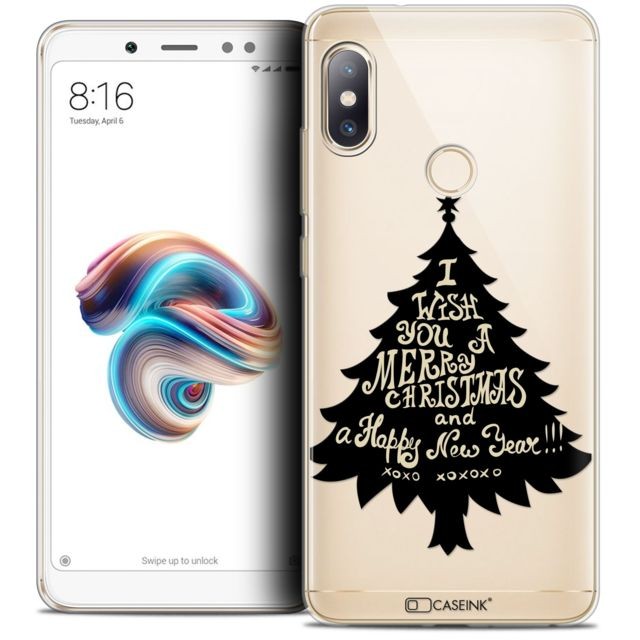 Caseink - Coque Housse Etui Xiaomi Redmi Note 5 (5.99 ) [Crystal Gel HD Collection Noël 2017 Design XOXO Tree - Souple - Ultra Fin - Imprimé en France] Caseink  - Caseink