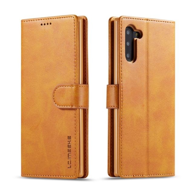 marque generique - Etui en PU avec support couleur marron pour votre Samsung Galaxy Note 10 marque generique  - Accessoires Samsung Galaxy S Accessoires et consommables