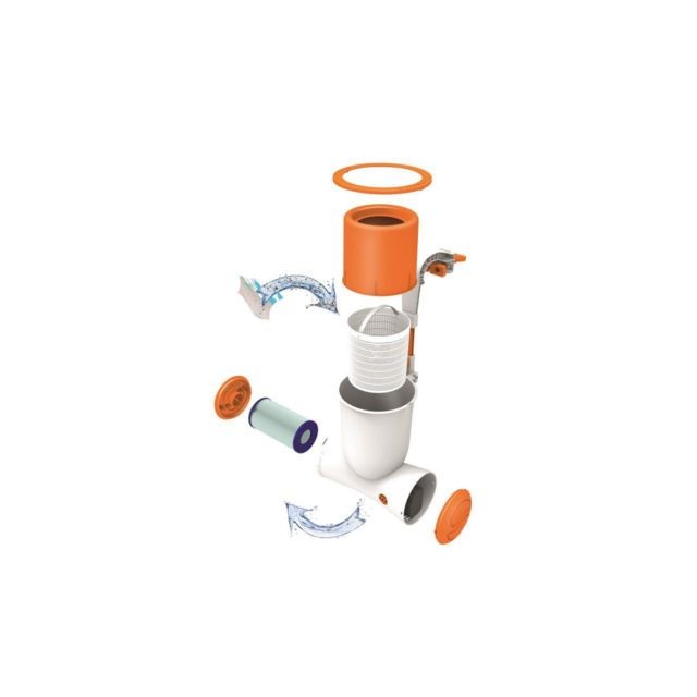 Bestway - Pompe avec filtre à cartouche - 58462 - 2.5m - Orange  - Pompe piscine bestway