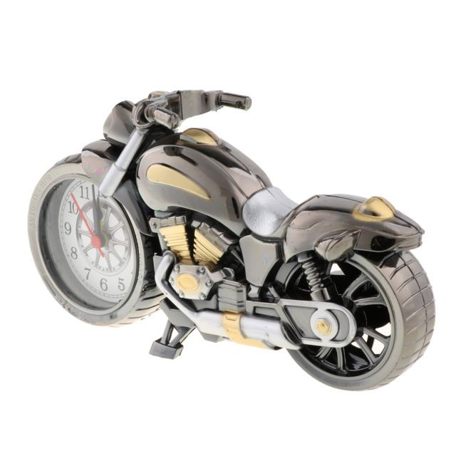 Motos rétro moto horloge sculpture moto modèle art artisanat décor argent b