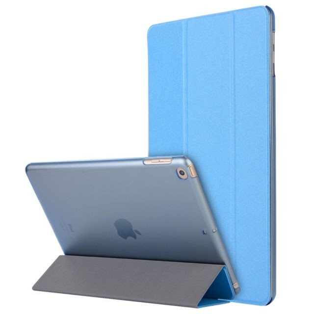 marque generique - Etui en PU soie avec support tri-pliure bleu clair pour votre Apple iPad 10.2 (2019) marque generique  - Marchand Magunivers