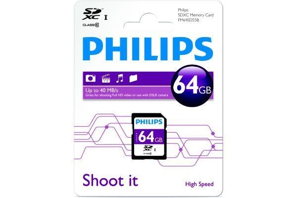 Carte SD Philips Carte SDHC  64Go - classe 10