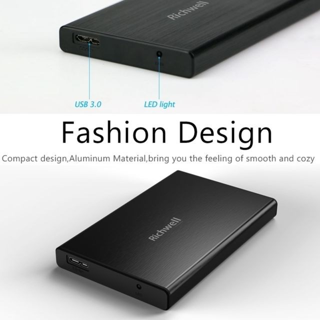 Wewoo Disque dur Externe SATA 2 To Boîtier de mobile avec interface 2,5 pouces, 2,5 To USB3.0 (Noir)