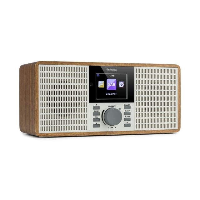 Auna - Radio Internet - Auna - Design bois marron - Enceinte et radio