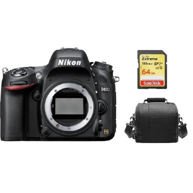 Nikon - NIKON D610 Body + 64GB SD card + camera Bag Nikon  - Reflex Numérique