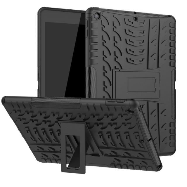 Wewoo - Housse Étui Coque Pour iPad 10,2 pouces Texture des pneus TPU + PC Antichoc avec support noir Wewoo  - Wewoo