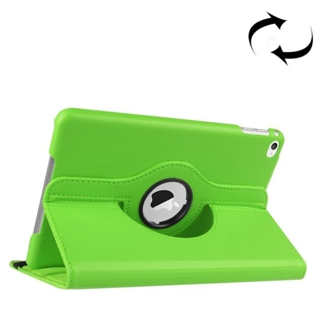 Wewoo - Smart Cover vert pour iPad mini 4 Litchi Texture 360 degrés Rotation Smart Case en cuir avec support Wewoo - Coque iphone 5, 5S Accessoires et consommables
