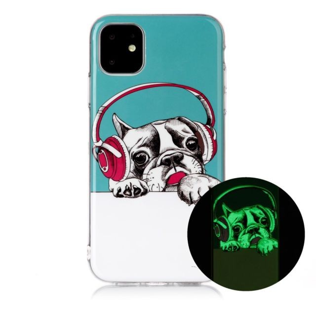 marque generique - Coque en TPU impression de motifs noctilucents chien pour votre Apple iPhone XR (2019) 6.1 pouces marque generique  - Marchand Magunivers