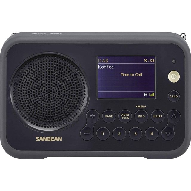 Radio Sangean radio numérique DAB+ DAB FM RDS avec écran LCD et 40 présélections noir