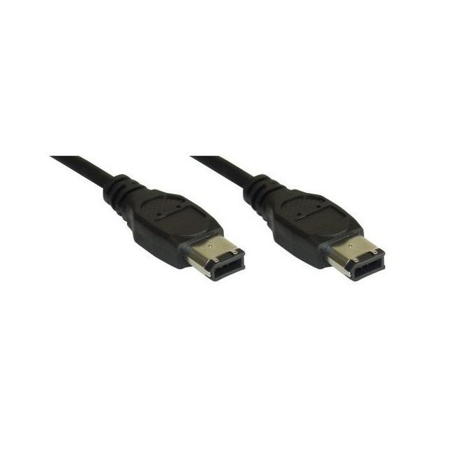 Alpexe - câble FireWire InLine®, IEEE1394 6 broches mâle / mâle, noir, 5m Alpexe   - Bonnes affaires Câble Firewire