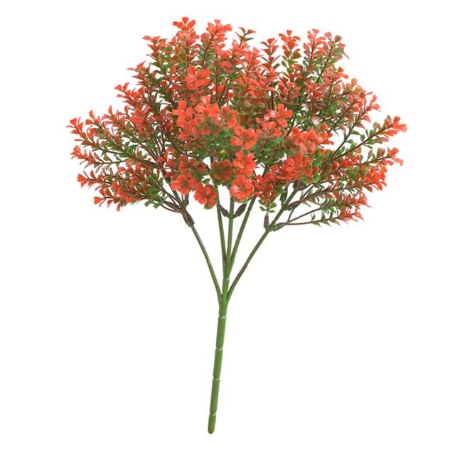 marque generique - 6 branches 48 rameaux faux trèfle à quatre feuilles plante décor de jardin de maison rouge marque generique  - Branche decoration