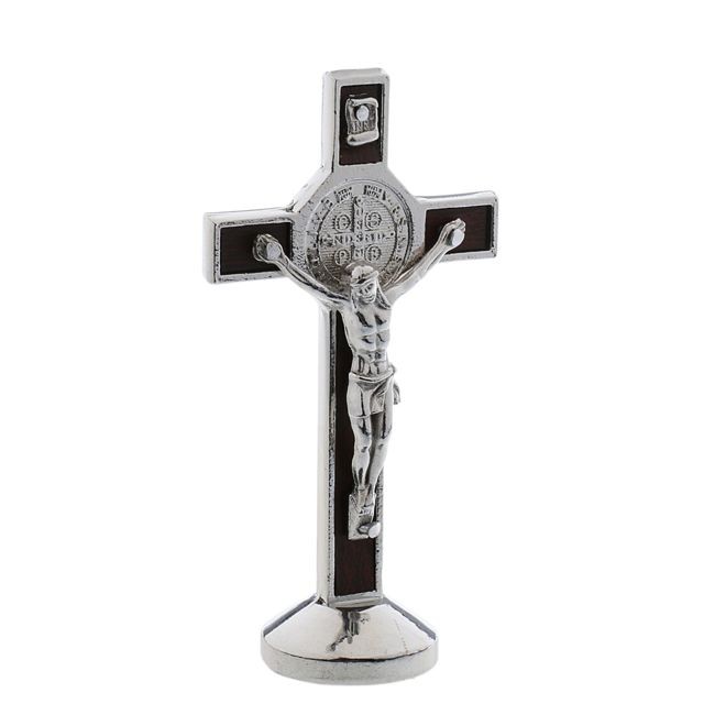 marque generique - Crucifix Jésus-Christ Croix Figurine Statue Pour Voiture Home Chapel Decor Silver marque generique  - Décoration