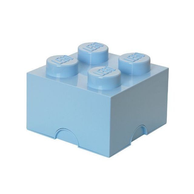 Lego - Lego - 40031736 - Jeu De Construction - Brique Range Empilable - Bleu Clair - 4 Plots Lego  - Brique rangement lego