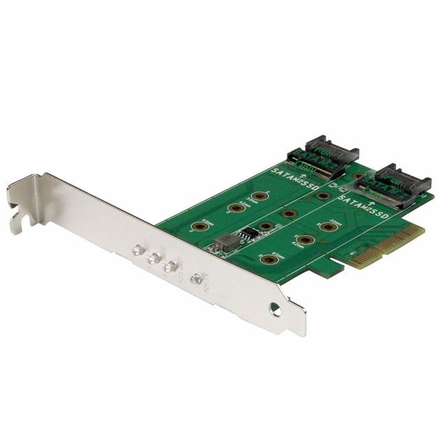 Startech - Adaptateur SSD M.2 NGFF à 3 ports - 1x M.2 PCIe (NVMe), 2x M.2 SATA III - PCIe 3.0 Startech   - Carte Contrôleur USB Pci express 3.0