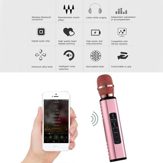 Wewoo K6 Portable Intérieure Magnétique Double Haut-Parleur Bluetooth Téléphone Ordinateur Microphone Or