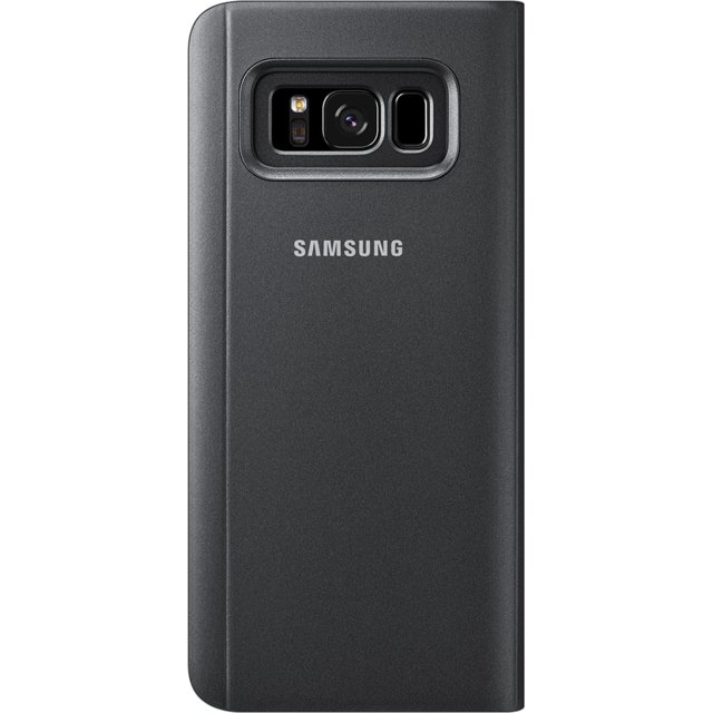 Coque, étui smartphone Clear View Fonction Stand  Galaxy S8 - Noir