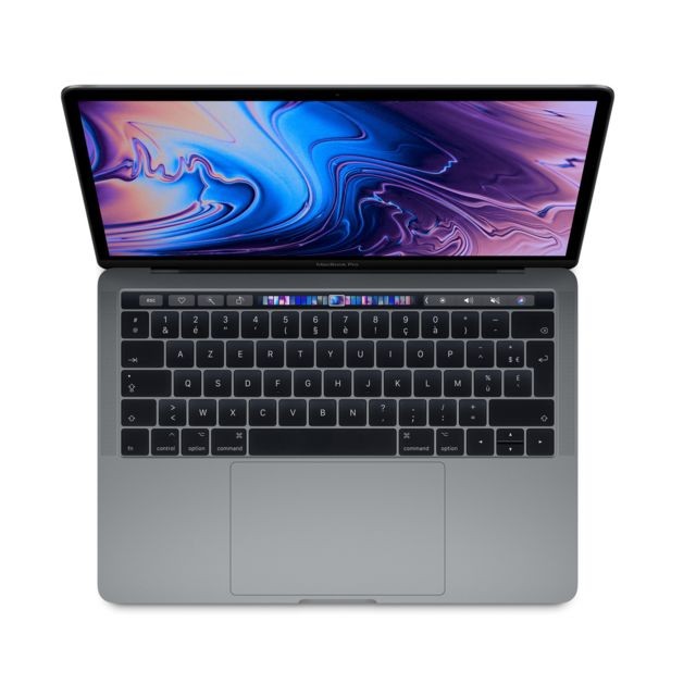 Apple - APPLE MacBook Pro 13.3'' Touch Bar Sur Mesure : 512 Go SSD 16 Go RAM Intel Core i5 quadricur à 2.4 GHz Gris sidéral Nouveau - PC Portable 13 pouces
