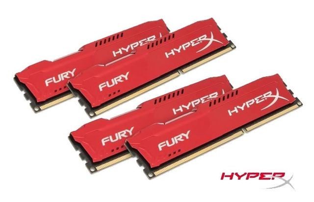 RAM PC Hyperx Mémoire HyperX FURY DDR4 Rouge 32 Go (4x8 Go) 2666Mhz CL16 DIMM (Kit de 4)