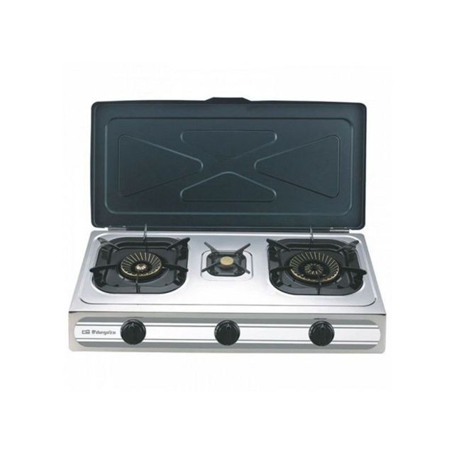 marque generique - réchaud à gaz Orbegozo FO3500 Acier inoxydable (3 Cuisinière) - Table de cuisson