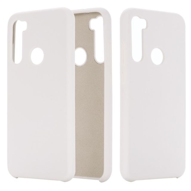 marque generique - Coque en silicone liquide blanc pour votre Xiaomi Redmi Note 8 marque generique  - Accessoire Smartphone
