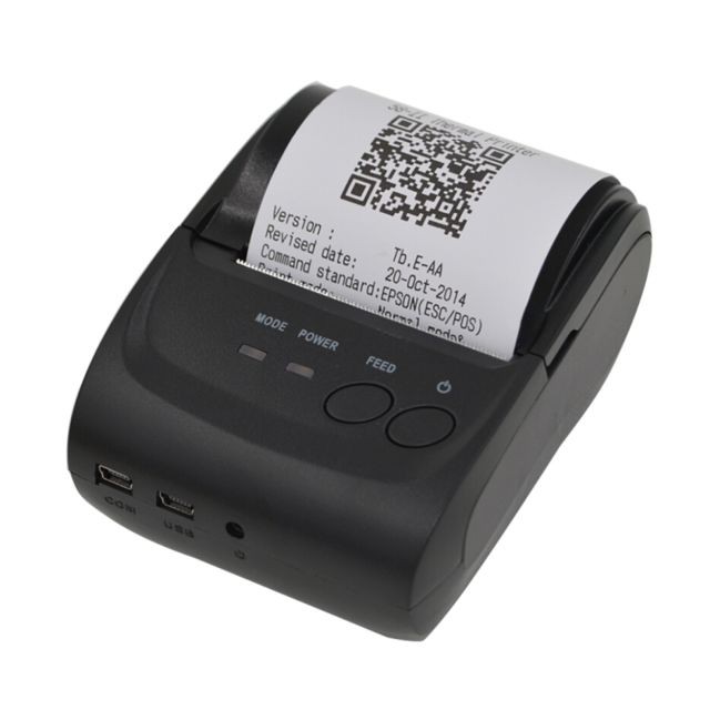 Wewoo - Etiqueteuse noir pour ligne thermique Imprimante de reçus Bluetooth - Imprimante bluetooth