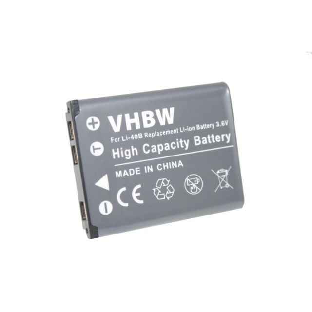 Vhbw - vhbw Li-Ion Batterie 500mAh (3.6V) compatible pour KODAK Easyshare M215, M530, M550, M565, M575, M580, M873, M883 remplace KLIC 7006. Vhbw  - Accessoire Photo et Vidéo