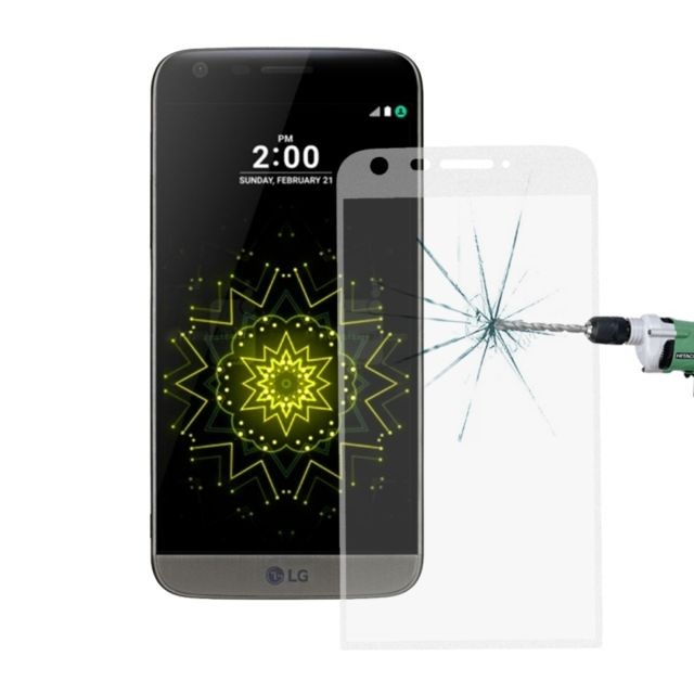 Wewoo - Verre trempé Transparent pour LG G5 0.26mm 9 H Dureté de Surface 3D Incurvé Antidéflagrant Colorisé Sérigraphié Plein Film Wewoo  - Accessoire Tablette