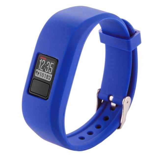 Wewoo - Bracelet bleu foncé pour le en silicone de montre intelligente de Garmin Vivofit 3, longueur: environ 24.2cm - Garmin vivofit