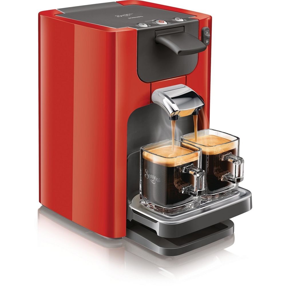 Appetime Machine à café à dosette - SENSEO Quadrante HD7864/81 Rouge - 1,2L