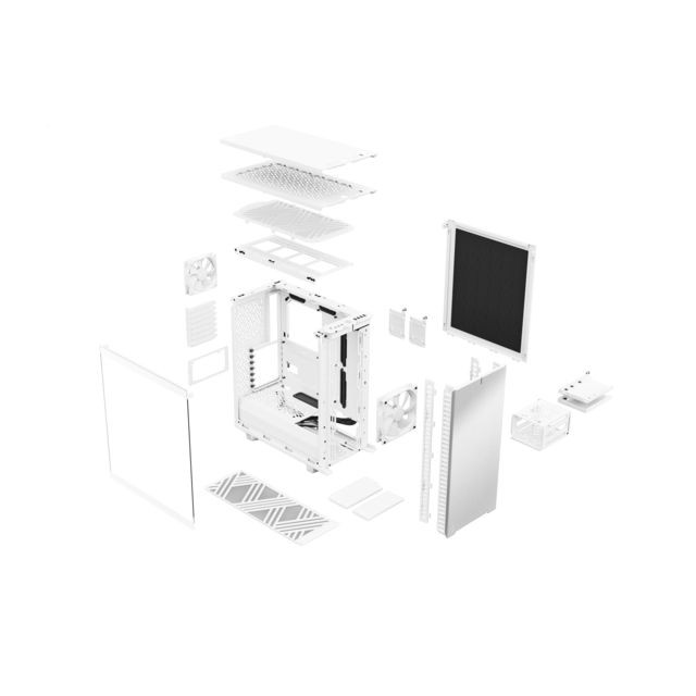 Boitier PC Define 7 Compact Blanc - Panneau Verre Trempé Clair