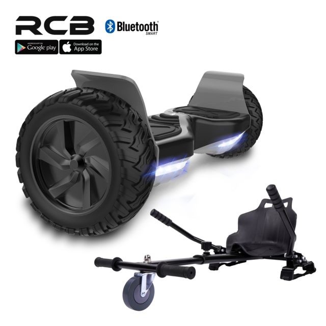 Rcb - Hoverboard Tout Terrain 8.5"" avec Hoverkart Adjustable, hoverboard Hummer SUV, Bluetooth et APP, 700W - Gyropode