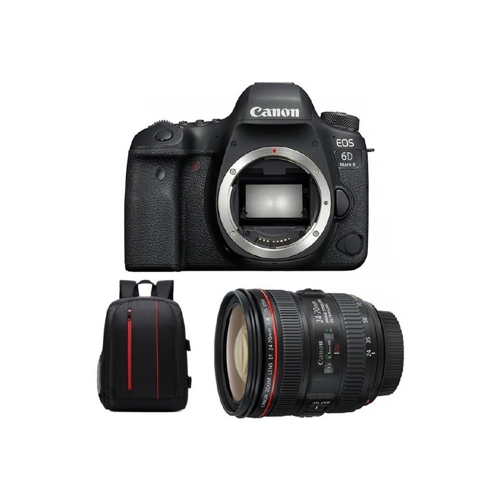 Canon CANON EOS 6D II KIT EF 24-70mm F4L IS USM + Backpack Black