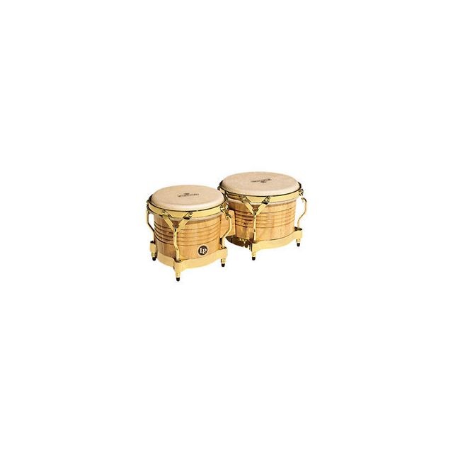 Latin Percussion - Latin PercussionMatador Wood Bongos Natural/Gold Tone M201-AW - Bongos