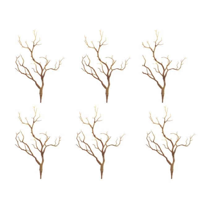 marque generique - 6pcs branches artificielles petits arbres brindille branche décoration table café - Décoration De Table De Noël