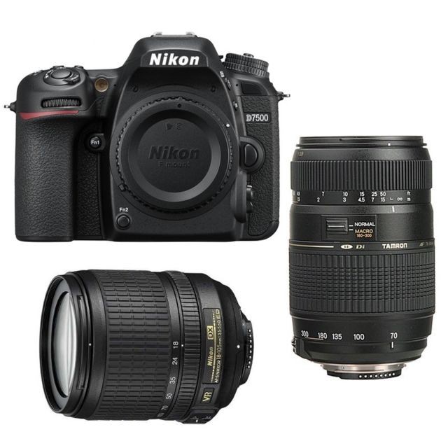Nikon - PACK NIKON D7500 + 18-105 VR + TAMRON 70-300 DI - Reflex Numérique Nikon
