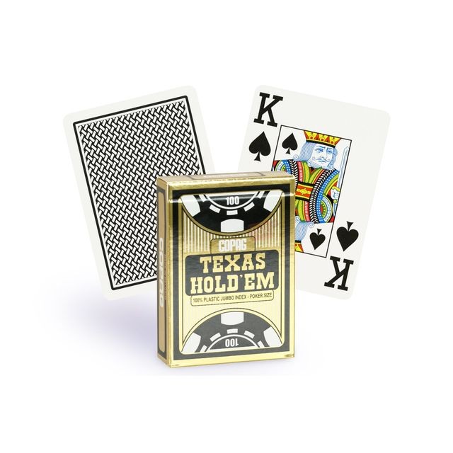 Accessoires poker Copag Cartes COPAG Texas Hold'em Gold (noir)