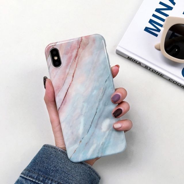 Wewoo - Cas antichoc de TPU de texture de marbre brillant de pleine couverture pour l'iPhone X / XS Wewoo  - Accessoire Smartphone