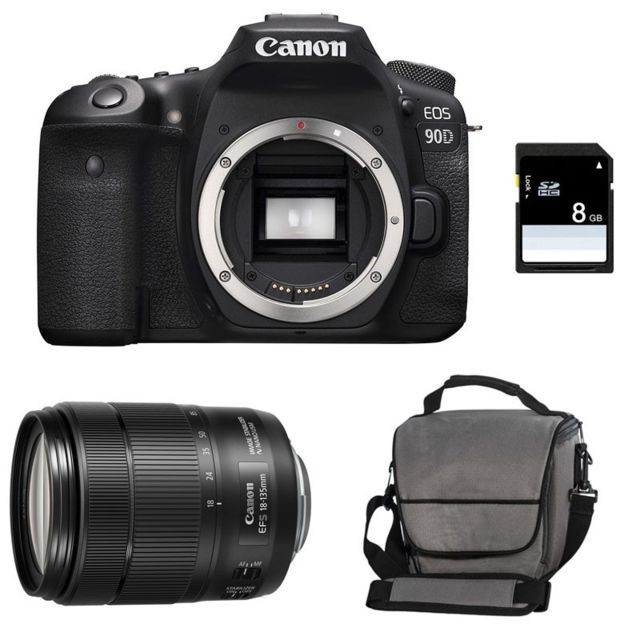 Canon - PACK CANON EOS 90D + 18-55 IS STM + Sac + SD 8Go Canon  - Canon