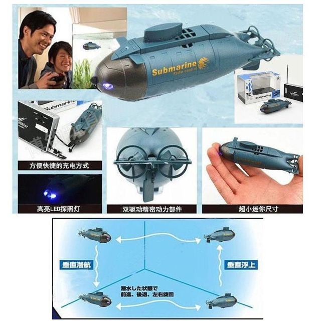 marque generique Radio Télécommandé RC Sous-marin Mini Jouet Sous-marin Submersible BU