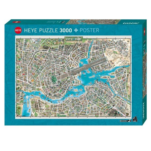 Animaux Heye Puzzle 3000 pièces : City of pop