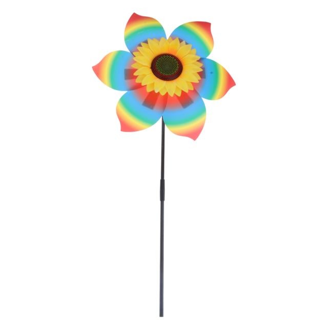 marque generique - Chaude 3D grand soleil fleur moulin à vent vent spinner whirligig yard jardin décor 2 # marque generique  - Petite déco d'exterieur