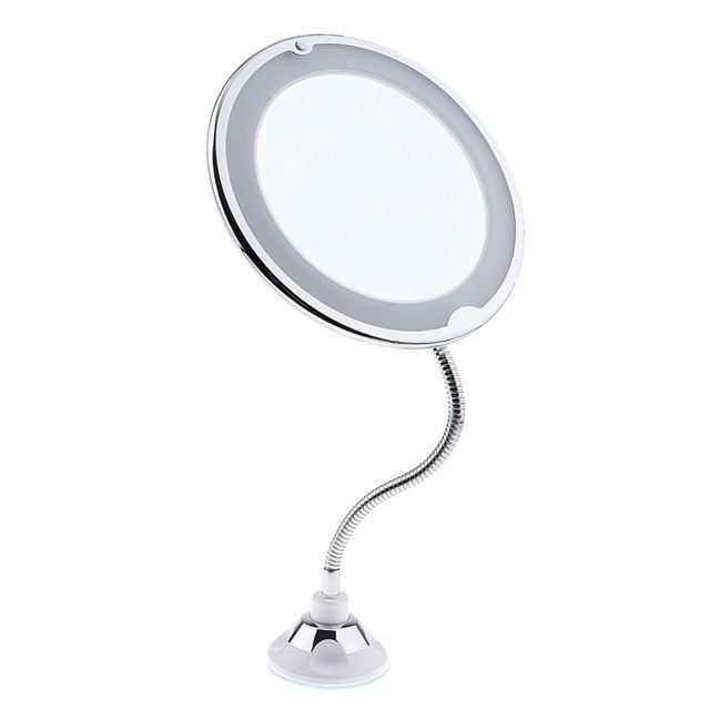 marque generique - Miroir Lumineux de Maquillage Miroir de Table Lumière Eclairage Grossissement 10x avec LED Réglable - Miroirs